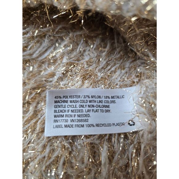 Wild Fable Sweater Sz M Gold Fuzzy - Picture 6 of 7